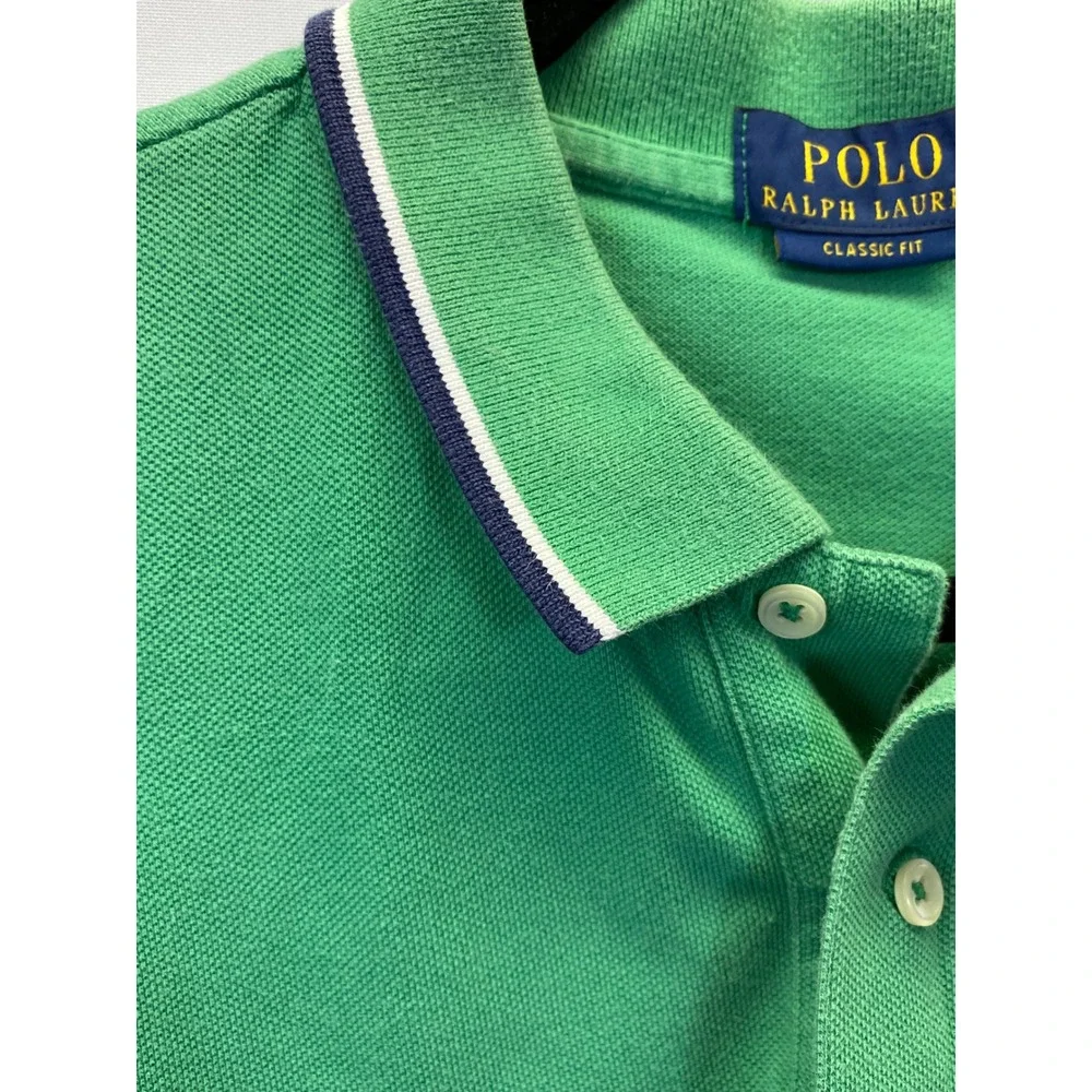 Polo Ralph Lauren XL Green Blue Polo Shirt‎ Preppy Classic Golfcore